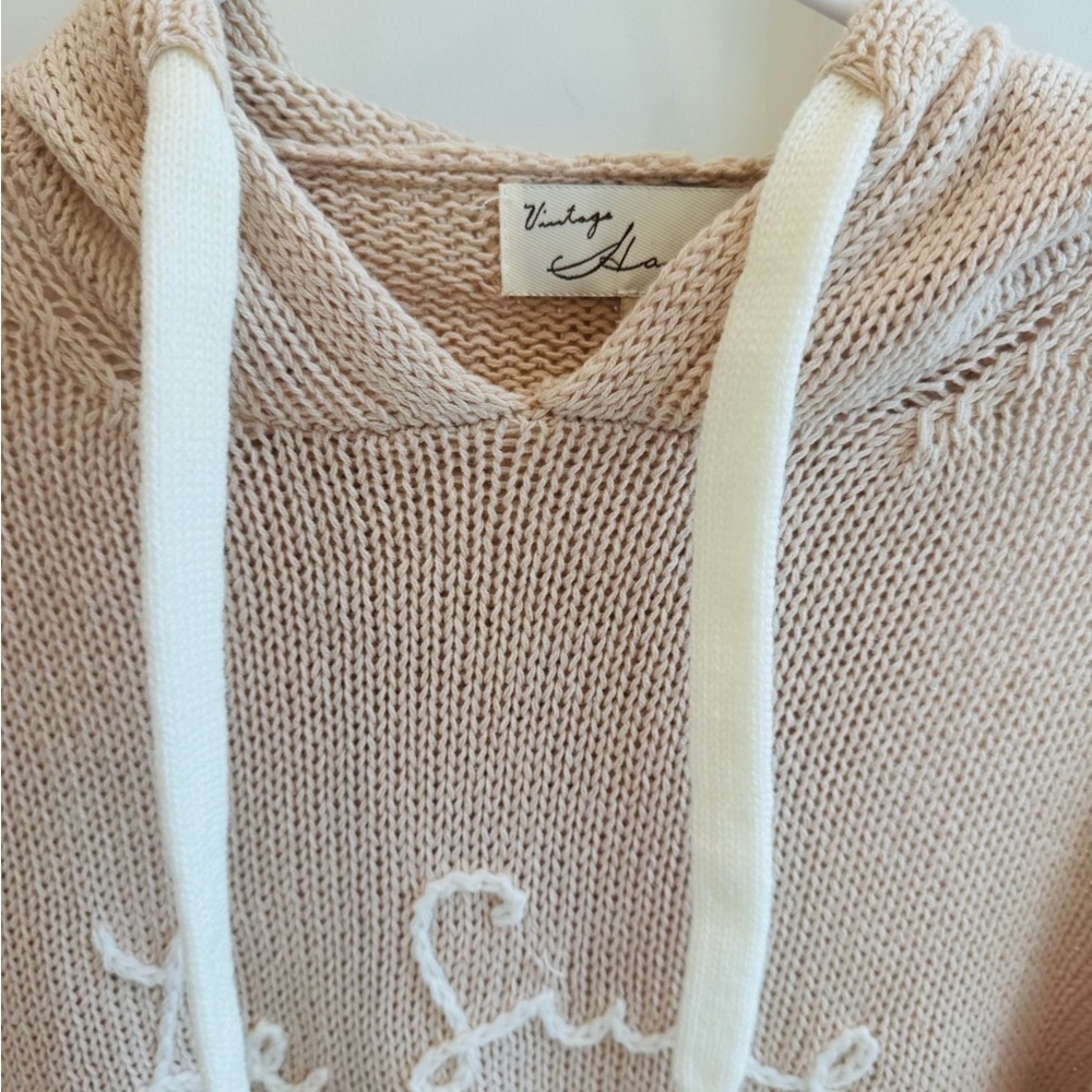 Vintage Havana Beige Knit Summer Sweater Size S - Picture 4 of 7